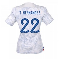 France Theo Hernandez #22 Replica Away Shirt Ladies World Cup 2022 Short Sleeve